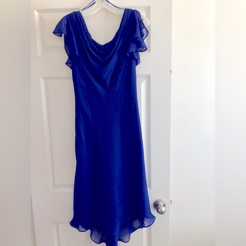 Flow-y royal blue dress